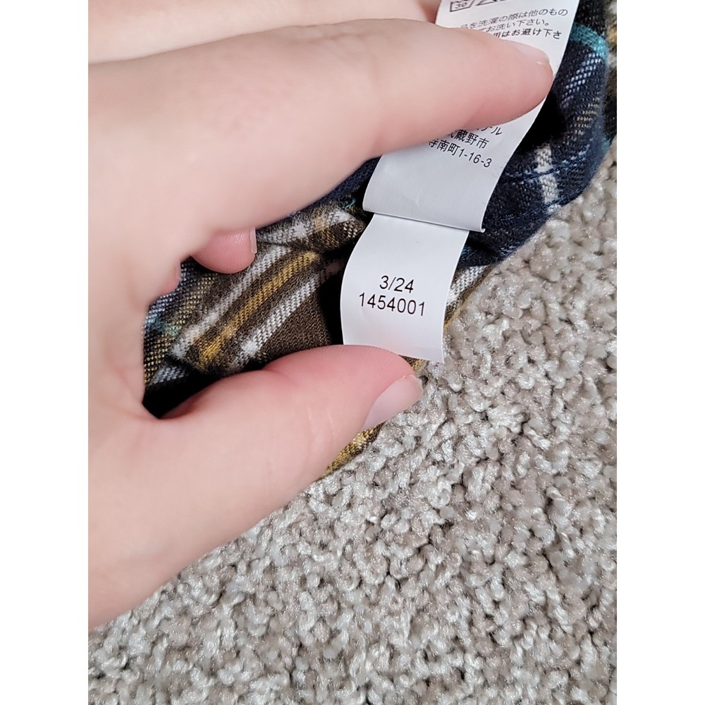 NWT LL Bean Scotch Plaid Flannel Shirt Medium Blue Brown Mens Traditional Fit - Picture 12 of 16